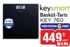 KEYSMART BASKÜL TARTI KEY760 fiyat ve kampanya bilgisi